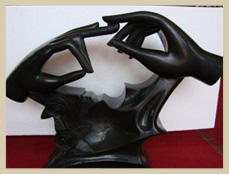 Black Modern Art Marble Sculpture